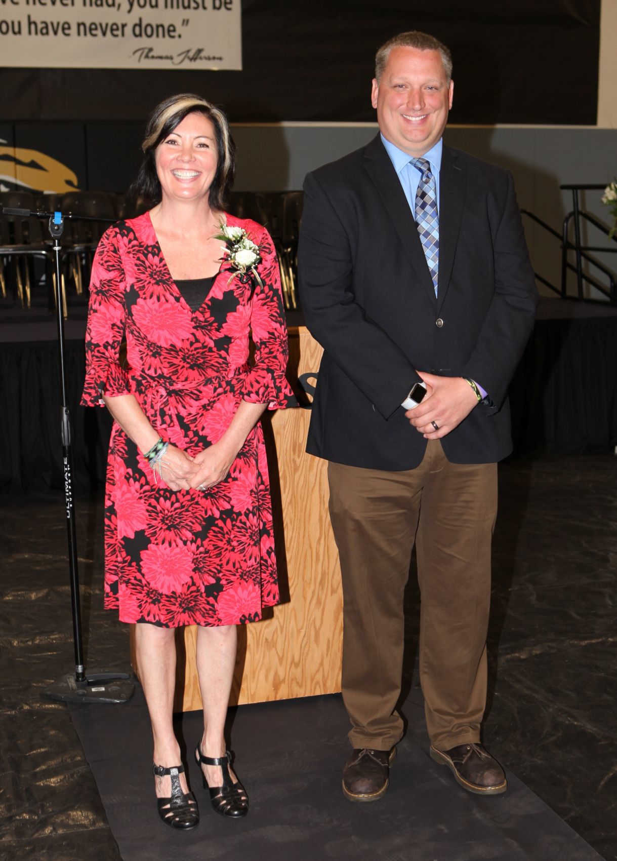 BHS Class of 2019 - Principal Sabrina Belletti and AD Brandon Standridge